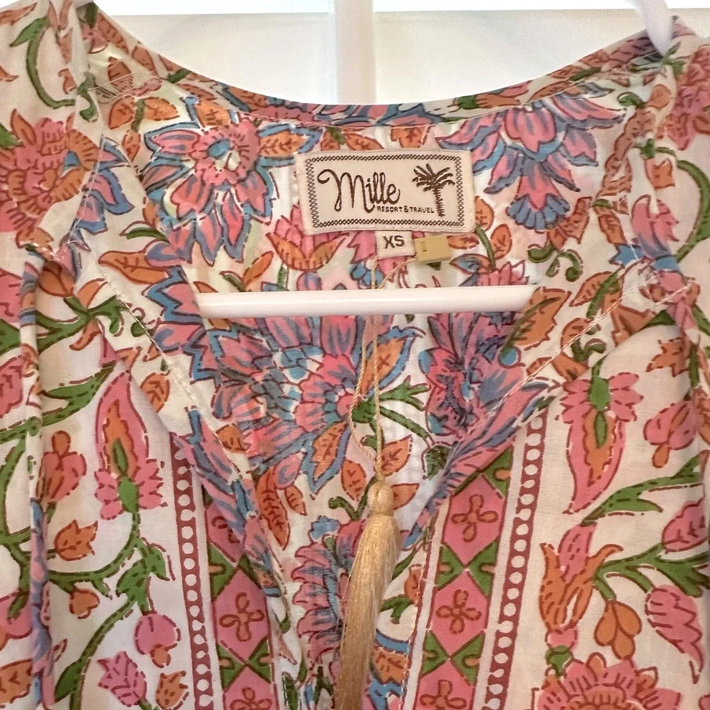 Floral Mini Dress in Pink and Purple - Picture 3 of 3